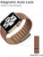 Apple Watch Uyumlu 7 45 mm Manyetik Baklalı Deri Kayış Kordon 3
