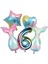 Rainbow Deniz Kızı Kuyruğu 6 Yaş Folyo Balon Set 1