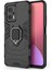 Xiaomi Redmi Note 11T Pro Plus Batman Serisi Yüzük Standlı Armor Kılıf - Siyah 1