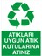 Atıkıarı Uygun Atık Kutularına Atınız Levhası - Dekote Malzeme 25X35 cm 2
