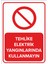 Tehlike Elektrik Yangınlarında Kullanmayın Levhası - Dekote Malzeme 25X35 cm 1