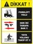 Dikkat Forklift Yolu Levhası - Dekote Malzeme 50X70 cm 1