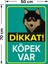 Dikkat Köpek Var Mavi Renk Levhası Husky - Dekote Malzeme 50X70 cm 2