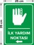 NewJargon Ilk Yardım Noktası Sol Ok Levhası - Dekote Malzeme 25X35 cm 2