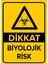 Dikkat Biyolojik Risk Levhası - Sac Malzeme 50X70 cm 1