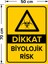 Dikkat Biyolojik Risk Levhası - Sac Malzeme 50X70 cm 2