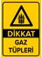 Dikkat Gaz Tüpleri Levhası - Dekote Malzeme 50X70 cm 1
