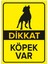 Dikkat Köpek Var Dobermen Levhası - Sac Malzeme 25X35 cm 1