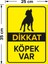 Dikkat Köpek Var Dobermen Levhası - Sac Malzeme 25X35 cm 2