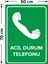 Acil Durum Telefonu Levhası - Dekote Malzeme 50X70 cm 2