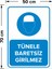 Tünele Baretsiz Girilmez Levhası - Dekote Malzeme 50X70 cm 2