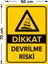 Dikkat Devrilme Riski Levhası - Dekote Malzeme 50X70 cm 2