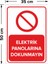 Elektrik Panolarına Dokunmayın Levhası - Dekote Malzeme 35X50 cm 2