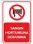 Yangın Hortumuna Dokunma Levhası - Sac Malzeme 35X50 cm 1