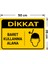 Dikkat Baret Kullanma Alanı Levhası - Dekote Malzeme 35X50 cm 2
