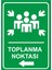Toplanma Noktası Sol Ok Levhası - Dekote Malzeme 35X50 cm 1