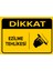 Dikkat Ezilme Tehlikesi Levhası - Dekote Malzeme 35X50 cm 1