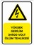 Yüksek Gerilim 34500 Volt Ölüm Tehlikesi Levhası - Dekote Malzeme 50X70 cm 1