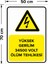 Yüksek Gerilim 34500 Volt Ölüm Tehlikesi Levhası - Dekote Malzeme 50X70 cm 2