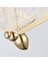Elegance Butterfly Modern Kelebek Tasarım Üçlü Sarkıt LED Avize Sıralı Yemek Masası Gold Sarı 4