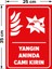 Yangın Anında Camı Kırın Levhası - Dekote Malzeme 25X35 cm 2