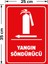 Yangın Söndürücü Sol Ok Levhası - Dekote Malzeme 25X35 cm 2