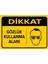 Dikkat Gözlük Kullanma Alanı Levhası - Dekote Malzeme 25X35 cm 1