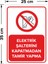 Elektrik Şalterini Kapatmadan Tamir Yapma Levhası - Dekote Malzeme 25X35 cm 2