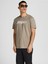 O Yaka Regular Fit Baskılı Kahve Erkek T-Shirt - 12205957_Jorjungle Script Tee 1