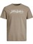 O Yaka Regular Fit Baskılı Kahve Erkek T-Shirt - 12205957_Jorjungle Script Tee 5