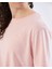 Authentic Ghigax Kadın Açık Pembe Oversize Fit Tişört 4