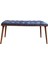 Antrasit Mavi Kapitone Bench Puf 2