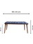 Antrasit Mavi Kapitone Bench Puf 3