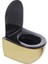 Pure Parlak Gold Siyah Kanalsız Asma Klozet WH-785+SOFT Kapak 2