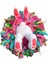 Canlı 40 cm Paskalya Bunny Çelenk Çelenk Ev Dekorasyonu Peluş Tavşan Dekorasyon 1