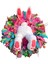 Canlı 40 cm Paskalya Bunny Çelenk Çelenk Ev Dekorasyonu Peluş Tavşan Dekorasyon 2