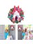 Canlı 40 cm Paskalya Bunny Çelenk Çelenk Ev Dekorasyonu Peluş Tavşan Dekorasyon 3
