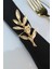6 Adet Gold Zeytin Dalı Modern Metal Peçete Halkası 2