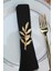 6 Adet Gold Zeytin Dalı Modern Metal Peçete Halkası 4