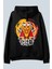 Samurai Cat Siyah Oversize Kapüşonlu Sweatshirt Hoodie 1
