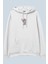 Never Give Up Beyaz Oversize Kapüşonlu Sweatshirt Hoodie 2