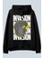 Invasion Siyah Oversize Kapüşonlu Sweatshirt Hoodie 1