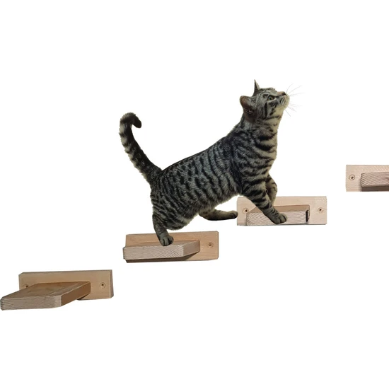 Barış Dizayn Doğal Ahşap Kedi Basamağı Kedi Köprüsü Duvar Yürüyüş Yolu Kedi Oyunu