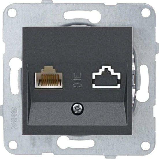 Viko Novella Füme Tekli Data ( Cat-6 )Priz