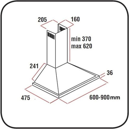 Elenberg Elb-11 60 cm Siyah Piramit Ankastre Davlumbaz Fiyatı