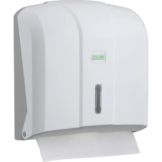 Omnipazar Vialli KH300 Z Katlı Kağıt Havlu Dispenseri 300'lü Beyaz