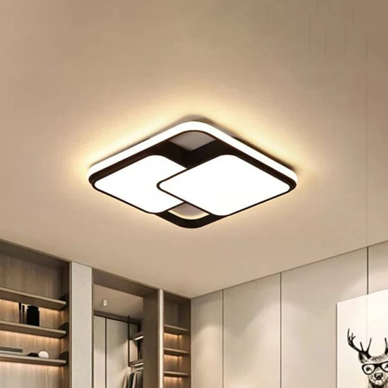 Arteluz Modern Şık Plafonyer LED Avize Tavan Model 3 Renk Avize Salon LED Lambası Kumandalı