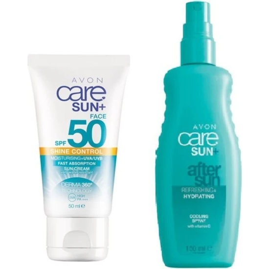 Avon Care Sun+ Face Shine Güneş Kremi Spf50 50ml Care Sun After Sun Refreshing Hydrating