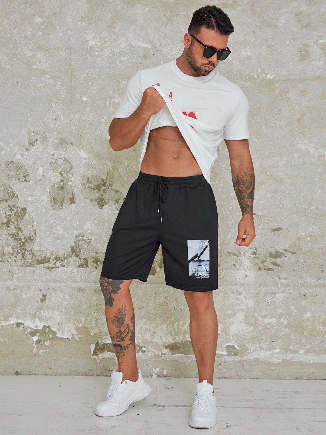 DAXİS Sportwear Company Baskılı Kısa Şort-Daxis Sportwear Company görsel 3
