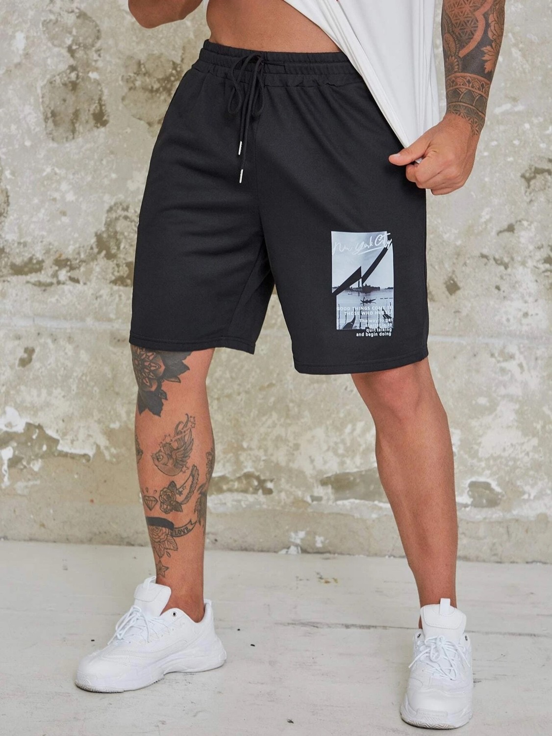 DAXİS Sportwear Company Baskılı Kısa Şort-Daxis Sportwear Company görsel 4